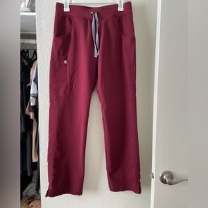 Figs Burgundy Petite Cargo Pants